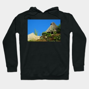 Villa avec un toit en chaume au Mexique Hoodie